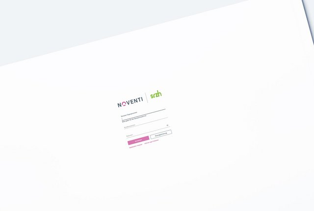 Notebook mit Abbildung Anmeldescreen Kundenlogin srzh
