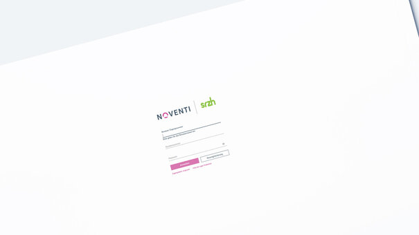 Notebook mit Abbildung Anmeldescreen Kundenlogin srzh