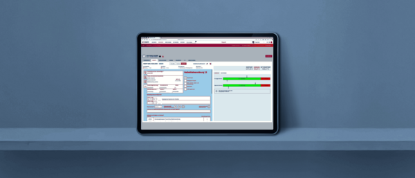 Digitale Rezeptansicht mit Blankoverordnung in der Physiotherapie – Screenshot aus dem Abrechnungssystem von azh