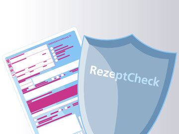 Vektorgrafik Heilmittelverornung Muster 13 und Schutzschild – NOVENTI RezeptCheck