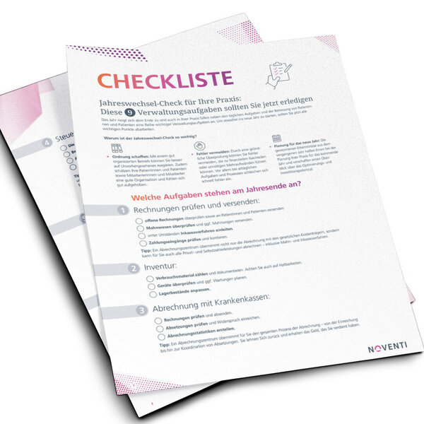 Abbildung Checkliste Jahreswechsel-Check für Ihre Praxis: Diese 9 Verwaltungsaufgaben sollten Sie jetzt erledigen