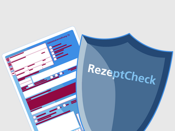 Vektorgrafik Heilmittelverornung Muster 13 und Schutzschild – NOVENTI RezeptCheck