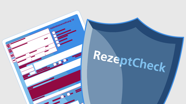 Vektorgrafik Heilmittelverornung Muster 13 und Schutzschild – NOVENTI RezeptCheck