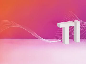 Grafik TI mit Verlauf im Hintergrund – Symbolbild für Telematikinfrastruktur