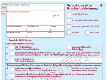 Abbildung Verordnung Krankentransport Muster 4