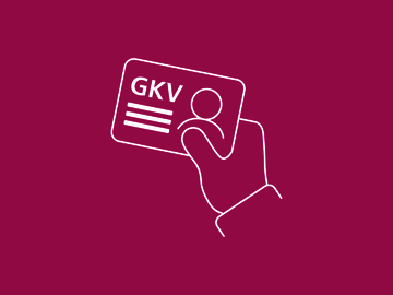 Vektorgrafik Hand hält gesetzliche Krankenversicherungskarte – NOVENTI Abrechnung GKV