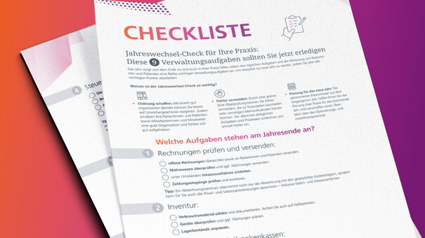 Abbildung Checkliste Jahreswechsel-Check für Ihre Praxis: Diese 9 Verwaltungsaufgaben sollten Sie jetzt erledigen