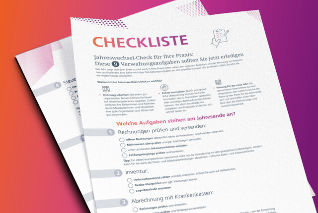Abbildung Checkliste Jahreswechsel-Check für Ihre Praxis: Diese 9 Verwaltungsaufgaben sollten Sie jetzt erledigen