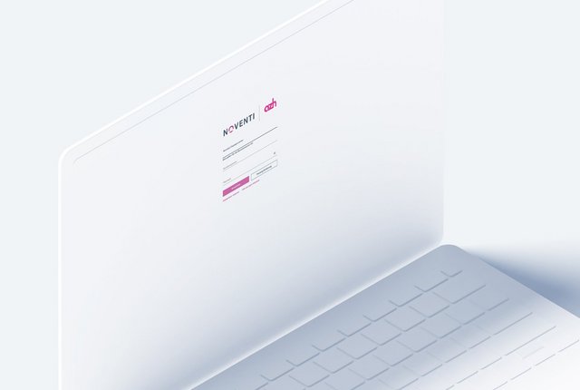 Notebook mit Abbildung Anmeldescreen Kundenlogin azh